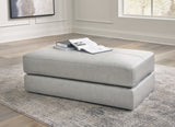 Amiata 2-Piece Sectional with Ottoman in Glacier from Ashley - Luna Furniture