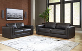 Amiata Sofa and Loveseat in Onyx from Ashley - Luna Furniture