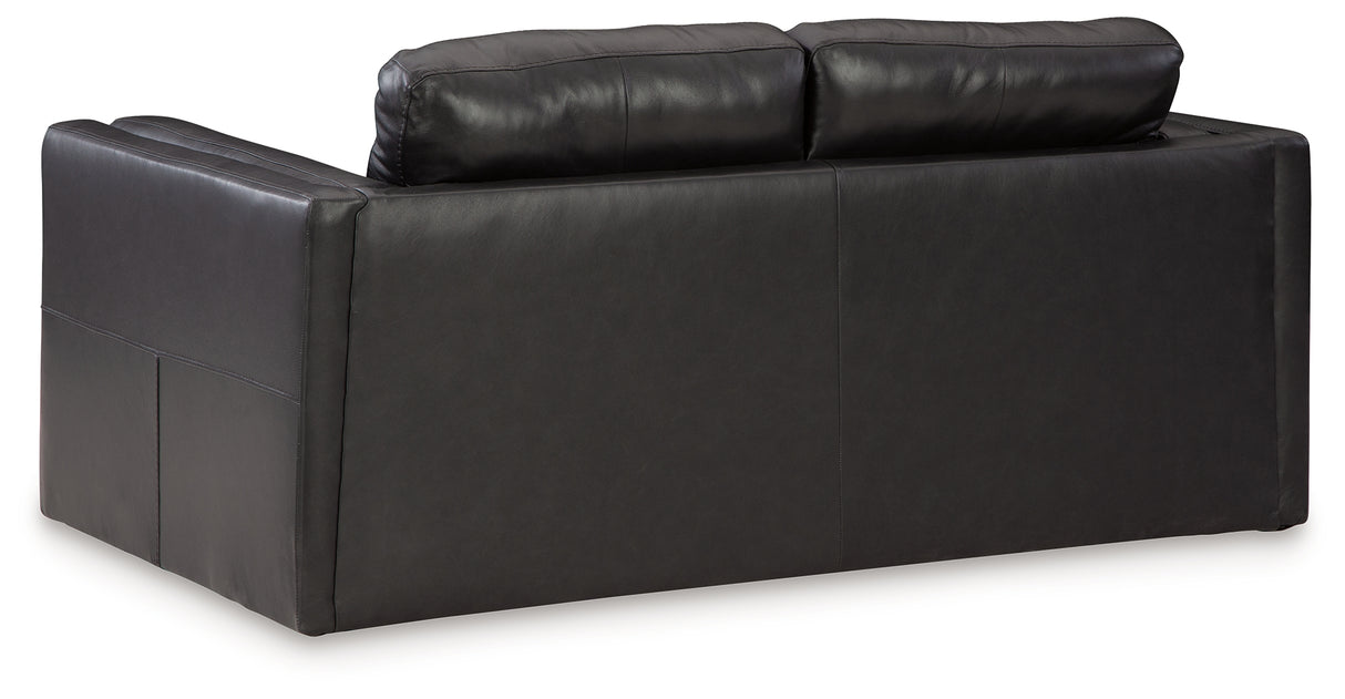 Amiata Sofa, Loveseat, Chair and Ottoman in Onyx from Ashley - Luna Furniture