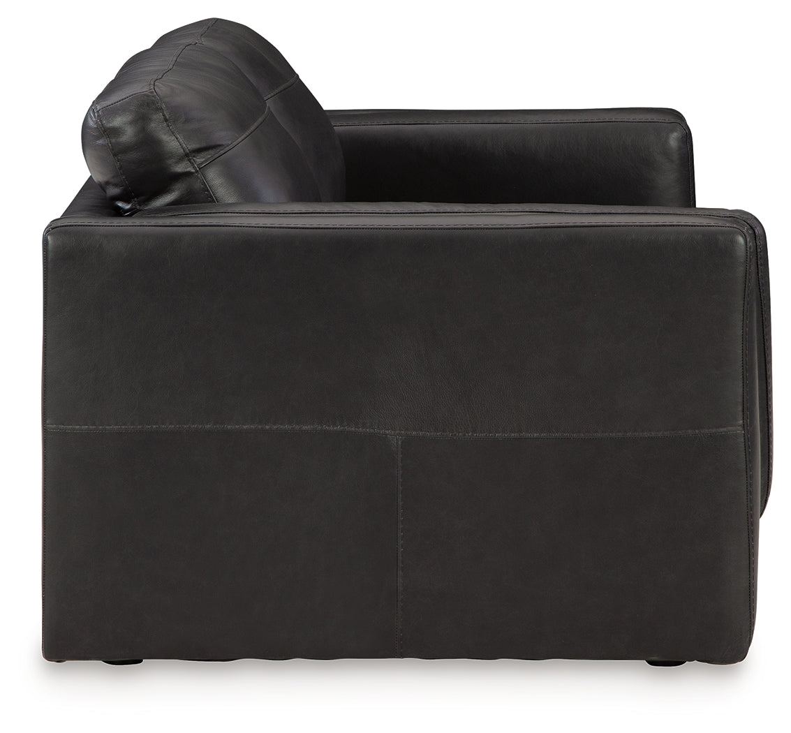 Amiata Sofa, Loveseat, Chair and Ottoman in Onyx from Ashley - Luna Furniture