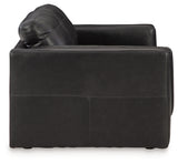 Amiata Sofa, Loveseat, Chair and Ottoman in Onyx from Ashley - Luna Furniture