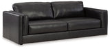 Amiata Sofa, Loveseat, Chair and Ottoman in Onyx from Ashley - Luna Furniture