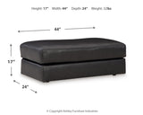 Amiata Sofa, Loveseat, Chair and Ottoman in Onyx from Ashley - Luna Furniture