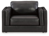 Amiata Sofa, Loveseat, Chair and Ottoman in Onyx from Ashley - Luna Furniture