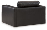 Amiata Sofa, Loveseat, Chair and Ottoman in Onyx from Ashley - Luna Furniture