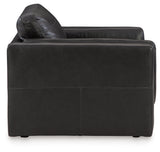 Amiata Sofa, Loveseat, Chair and Ottoman in Onyx from Ashley - Luna Furniture