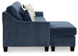 Amity Bay Sofa Chaise, Chair, and Ottoman in Ink - PKG018545