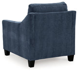 Amity Bay Sofa Chaise, Chair, and Ottoman in Ink - PKG018545