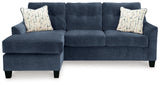 Amity Bay Sofa Chaise, Chair, and Ottoman in Ink - PKG018545