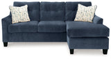 Amity Bay Sofa Chaise, Chair, and Ottoman in Ink - PKG018545