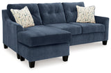 Amity Bay Sofa Chaise, Chair, and Ottoman in Ink - PKG018545