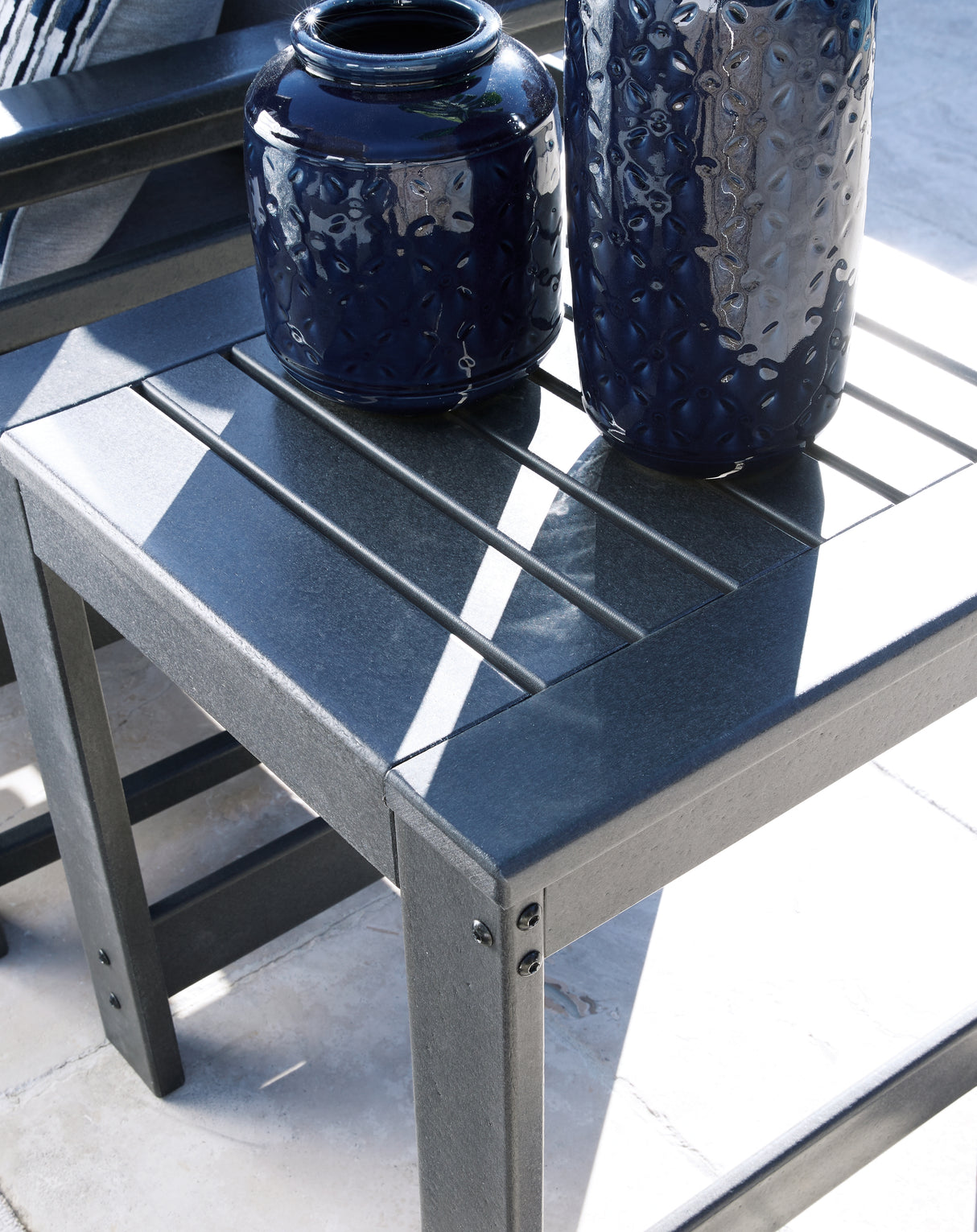 Amora Outdoor Coffee Table with 2 End Tables in Charcoal Gray from Ashley - Luna Furniture