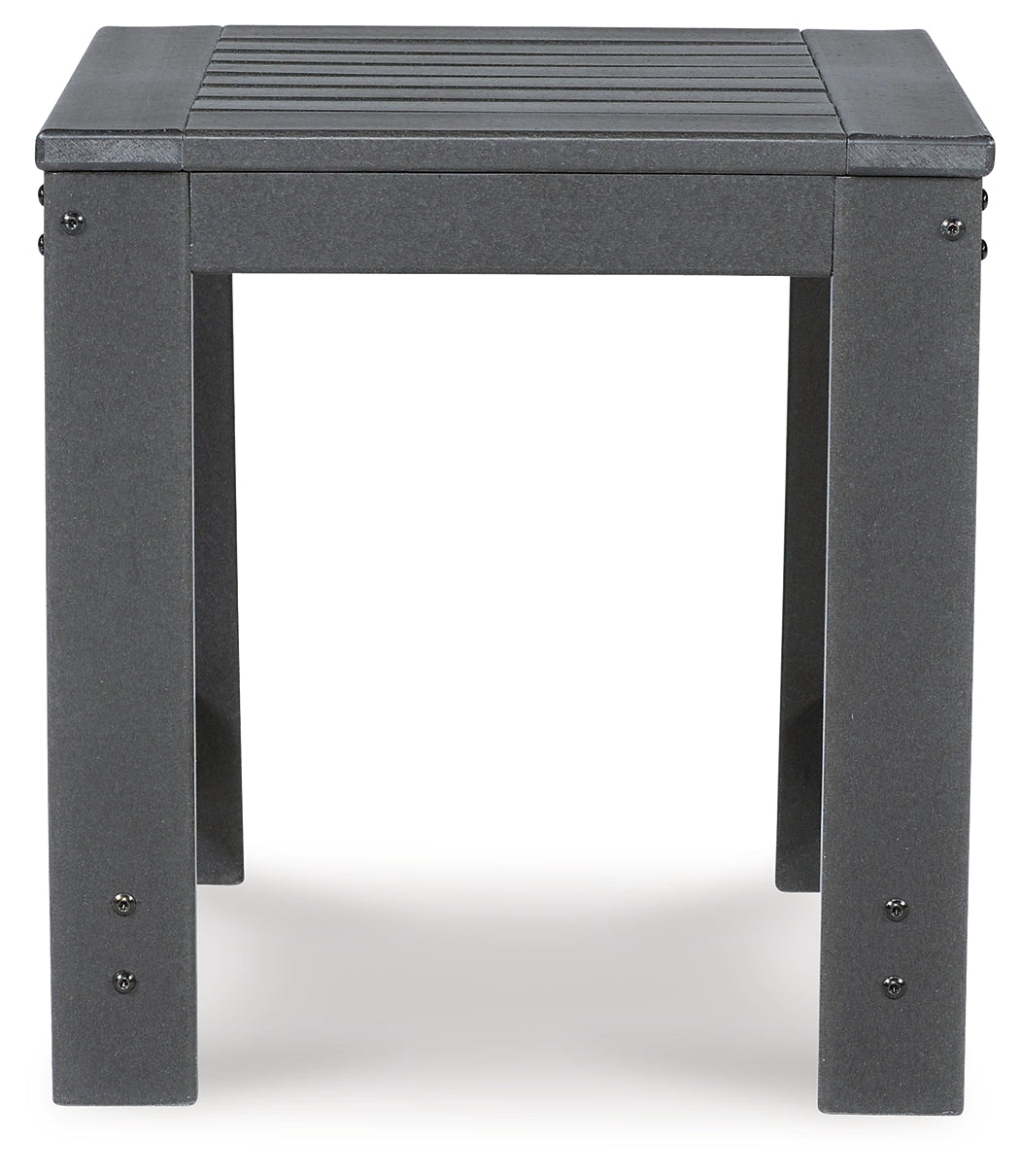 Amora Outdoor Coffee Table with 2 End Tables in Charcoal Gray from Ashley - Luna Furniture