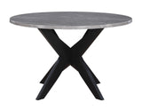 Amy 5-Piece Faux-Marble 48-inch Round Dining Set from Steve Silver - Luna Furniture