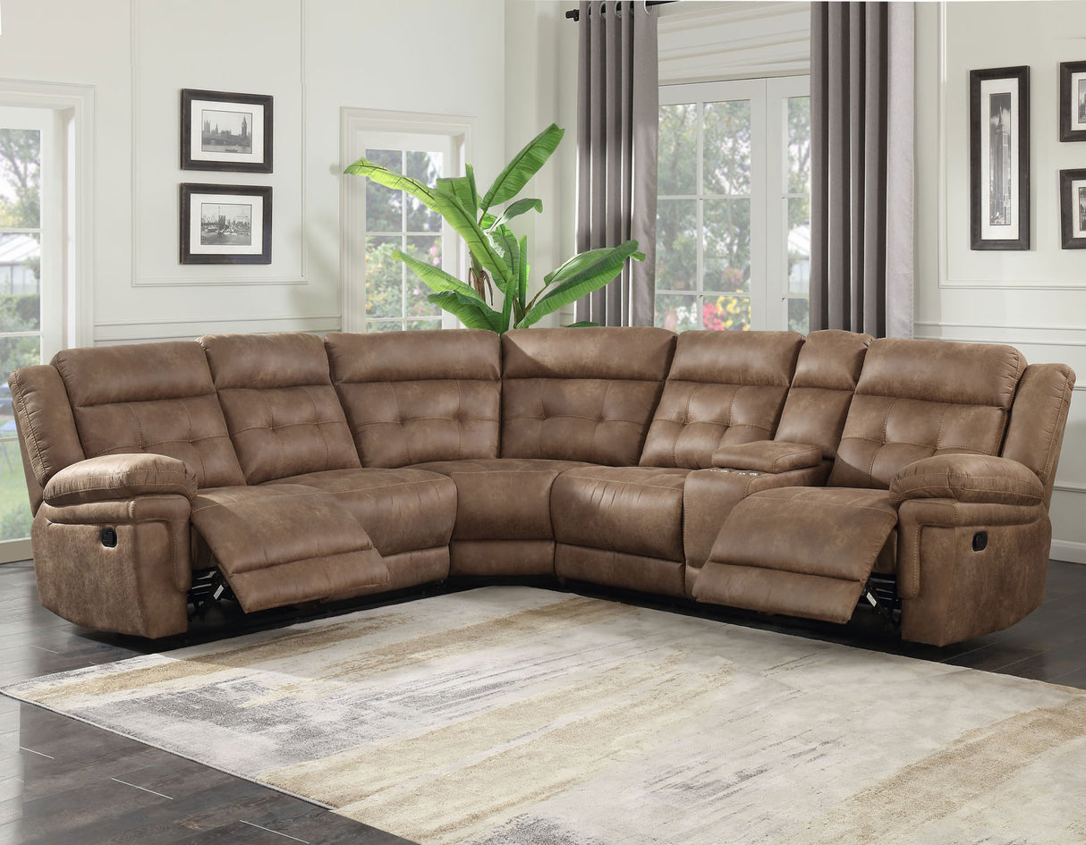 Anastasia 3-Piece Manual Reclining Sectional from Steve Silver - Luna Furniture