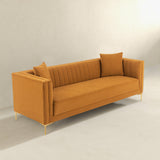 Angelina Sofa 91" (Cognac Velvet) - SOF02105952