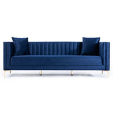 Angelina Sofa 91" (Dark Blue Velvet) - SOF02105953