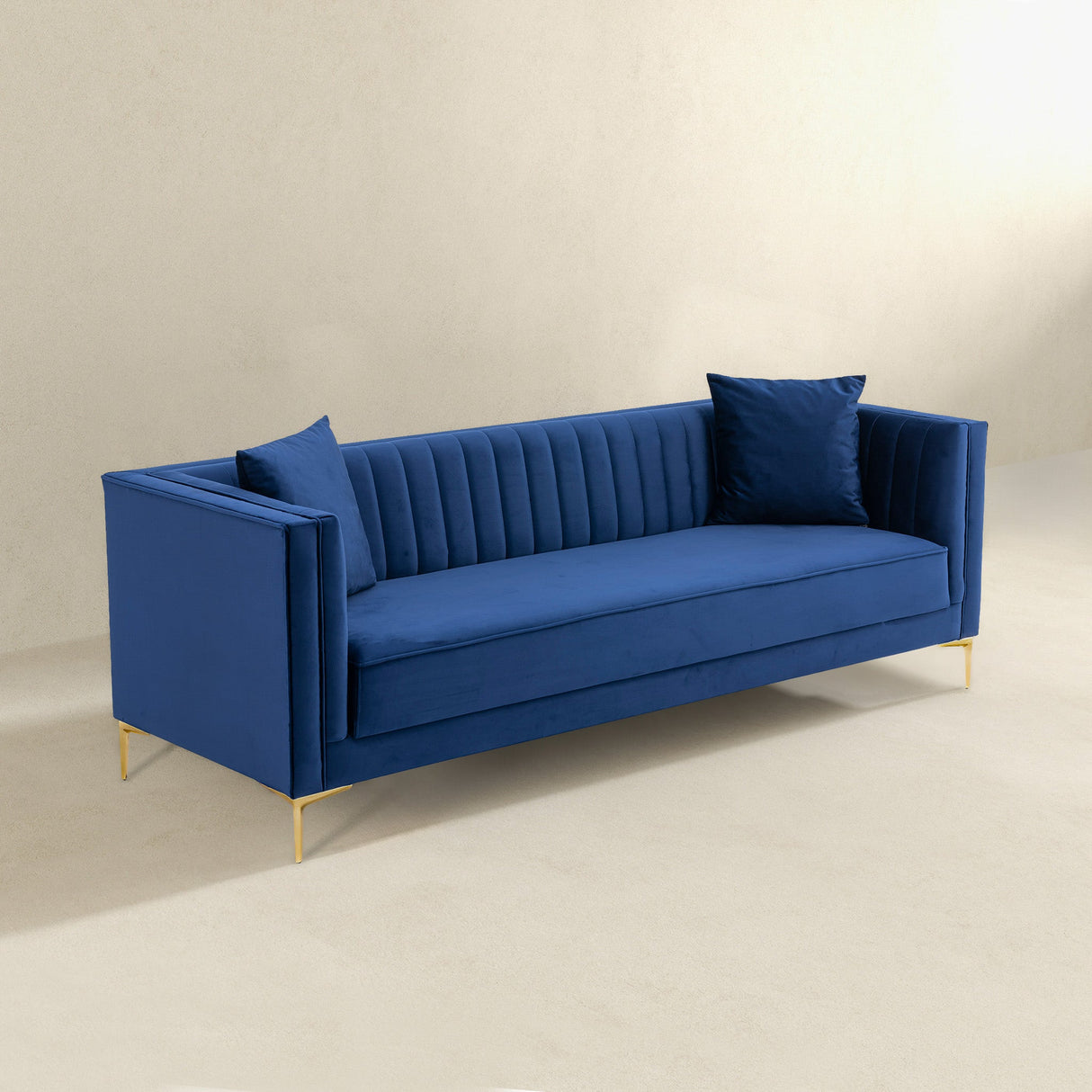 Angelina Sofa 91" (Dark Blue Velvet) - SOF02105953