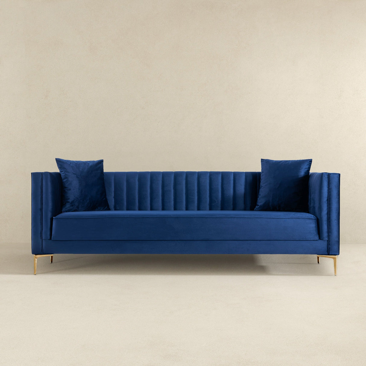 Angelina Sofa 91" (Dark Blue Velvet) - SOF02105953