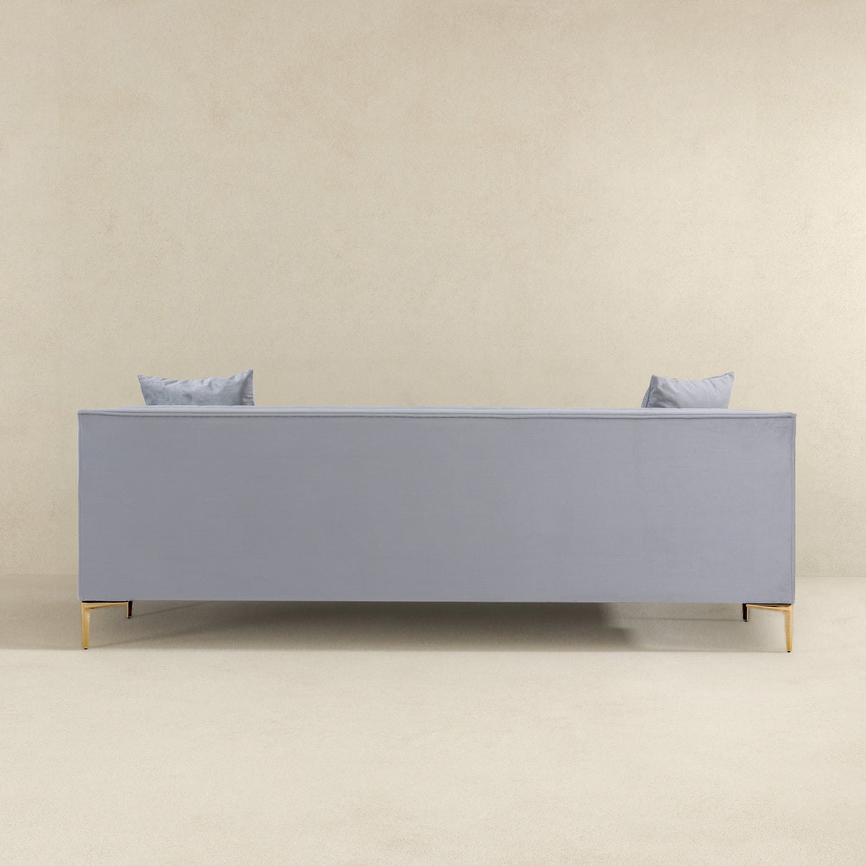 Angelina Sofa 91" (Light Grey Velvet) - SOF02105956