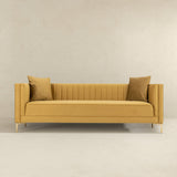 Angelina Sofa 91" (Yellow Mustard Velvet) - SOF02105957