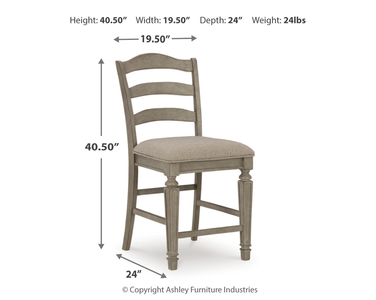 Antique Gray Lodenbay Counter Height Dining Table and 4 Barstools with Storage - PKG016055