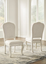 Antique White Arlendyne Dining Table and 4 Chairs with Storage - PKG015578