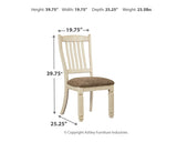 Antique White Bolanburg Dining Table and 10 Chairs - PKG013290
