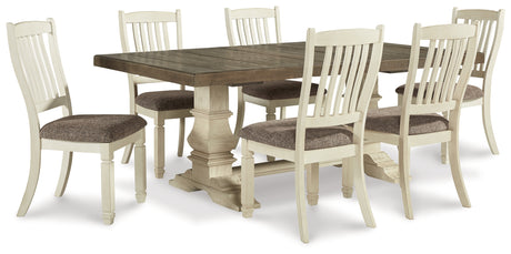 Antique White Bolanburg Dining Table and 6 Chairs - PKG013287