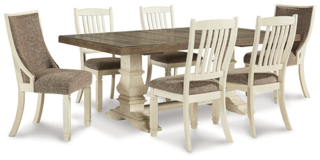 Antique White Bolanburg Dining Table and 6 Chairs - PKG013288