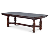 Antoinette 96-120 inch Pedestal Dining Table w/24″ Leaf from Steve Silver - Luna Furniture