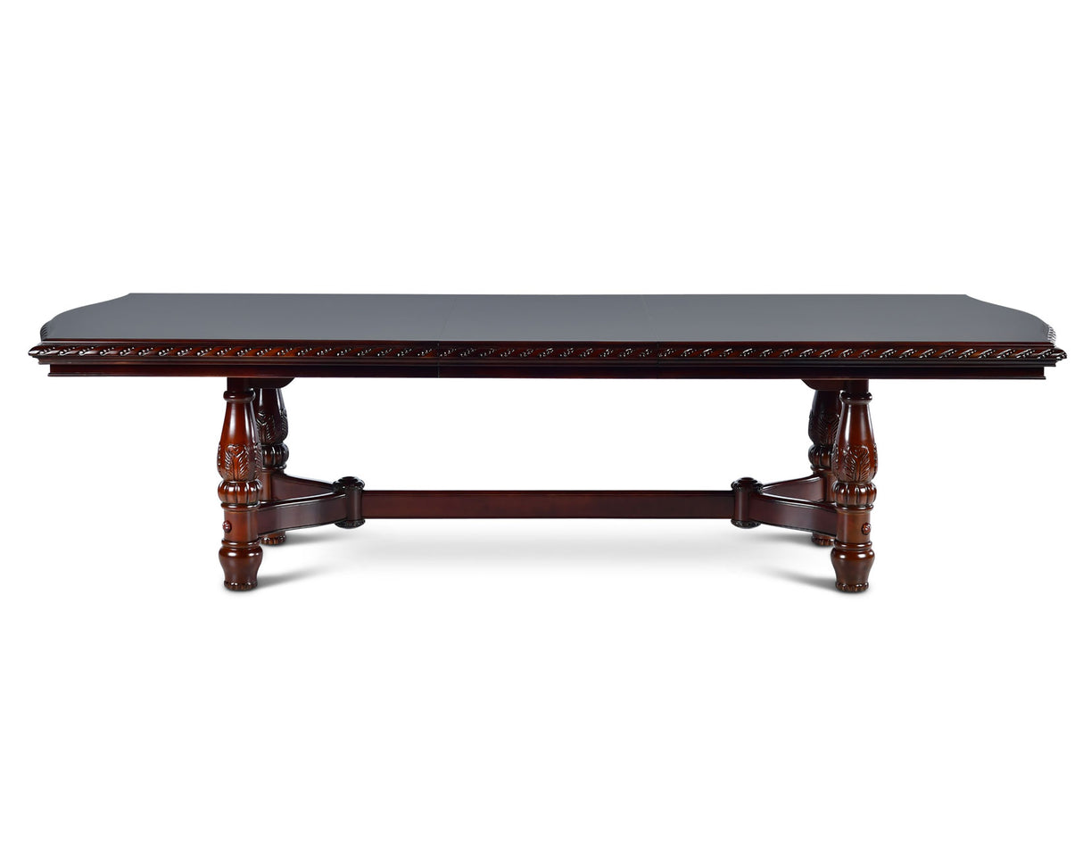 Antoinette 96-120 inch Pedestal Dining Table w/24″ Leaf from Steve Silver - Luna Furniture