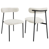 Anzio Boucle Upholstered Dining Side Chair White (Set of 2) - 108292