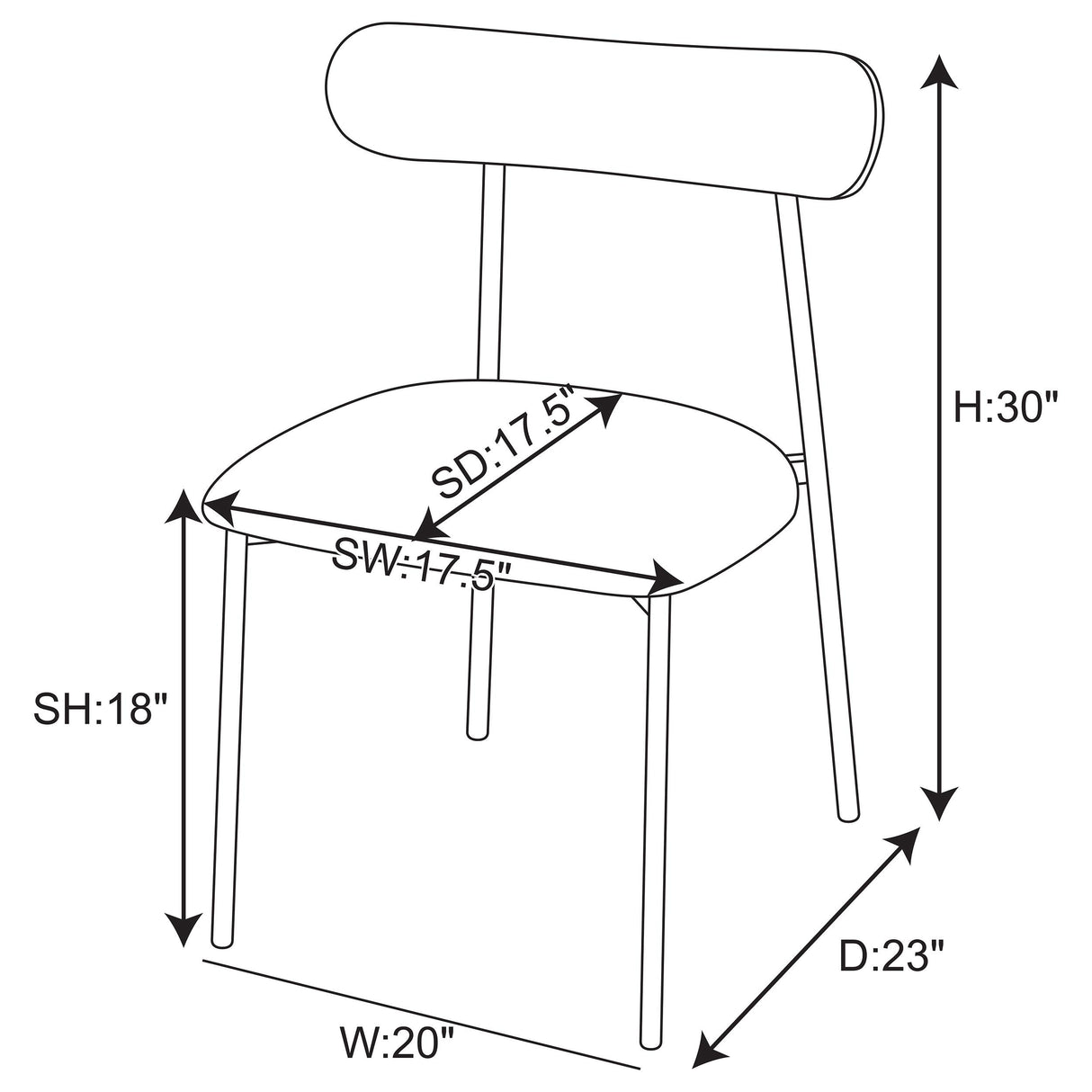 Anzio Boucle Upholstered Dining Side Chair White (Set of 2) - 108292