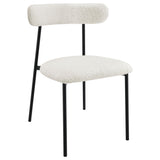 Anzio Boucle Upholstered Dining Side Chair White (Set of 2) - 108292