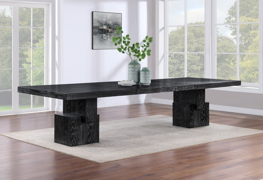 Anzio Dining Table in Black from Meridian - Luna Furniture