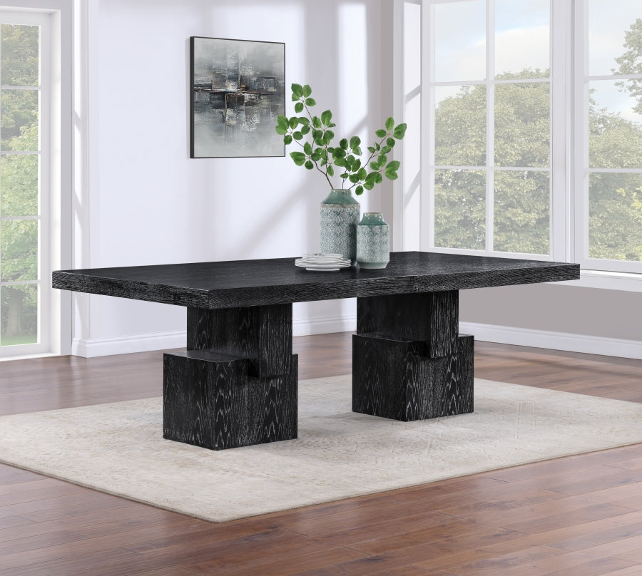 Anzio Dining Table in Black from Meridian - Luna Furniture