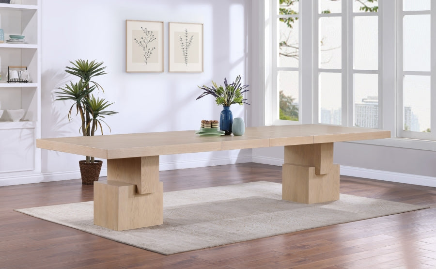 Anzio Dining Table in Natural from Meridian - Luna Furniture