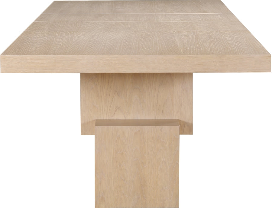 Anzio Dining Table in Natural from Meridian - Luna Furniture