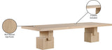 Anzio Dining Table in Natural from Meridian - Luna Furniture