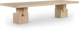 Anzio Dining Table in Natural from Meridian - Luna Furniture