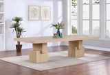 Anzio Dining Table in Natural from Meridian - Luna Furniture