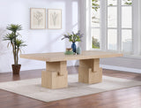 Anzio Dining Table in Natural from Meridian - Luna Furniture