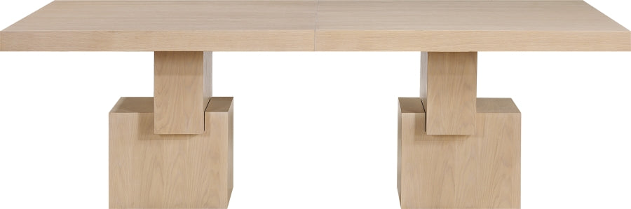 Anzio Dining Table in Natural from Meridian - Luna Furniture