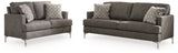 Arcola Sofa and Loveseat in Java - PKG014102