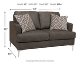 Arcola Sofa and Loveseat in Java - PKG014102