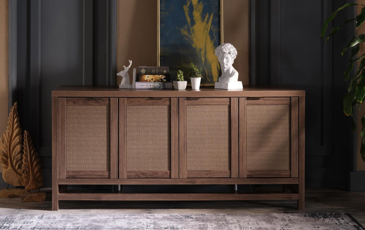 Arden Alegro Walnut 4-Door Console from Bellona - Luna Furniture