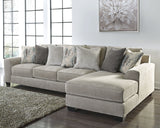 Ardsley 2-Piece Sectional with Ottoman in Pewter from Ashley - Luna Furniture