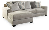 Ardsley 2-Piece Sectional with Ottoman in Pewter - PKG001222