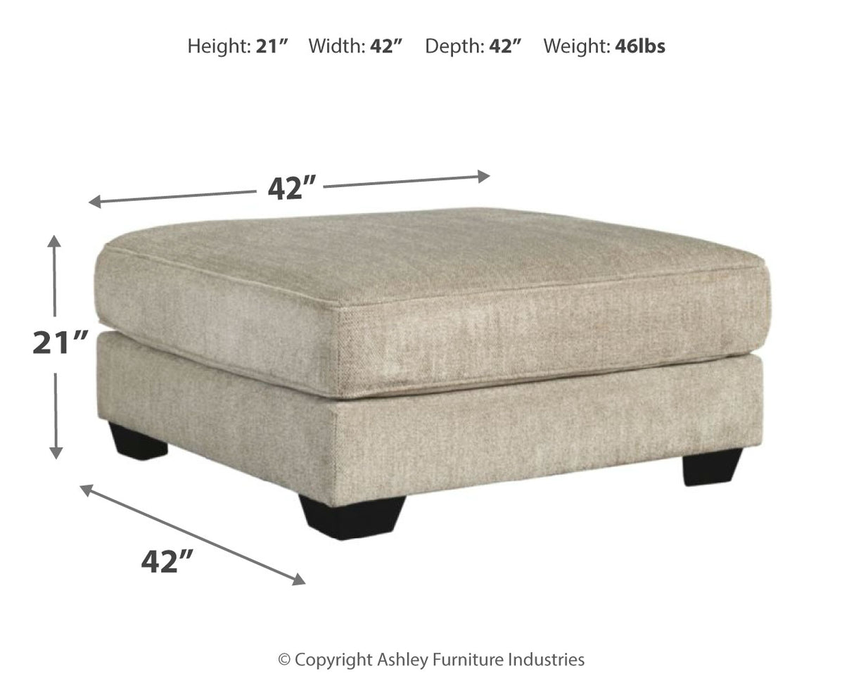 Ardsley 2-Piece Sectional with Ottoman in Pewter - PKG001222